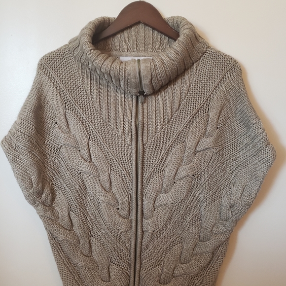 Tiger Of Sweden Wool Blend Oversized Chunky Knit Cowl Neck Cap Sleeve Zi… - Picture 6 of 12